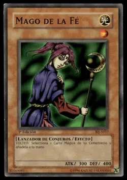 YuGiOh Mago De La Fe Magician of Faith #BIJ-S017 1st Edition Spanish MP - Image 1