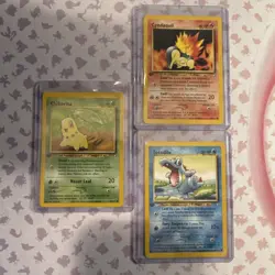 1st Edition Neo Genesis *3 Card Lot* Totodile,Cyndaquil,Chikorita Pokemon TCG - Image 1