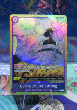 One Piece Gum-Gum Jet Gatling (Alt Art) OP03-072 R (Best Vol. 2 PRB-02 English) - Image 1