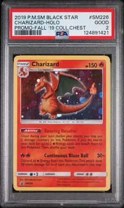 Charizard Holo SM226 Fall 2019 Collector Chest Sm Black Star Promo Pokemon PSA 2 - Image 1