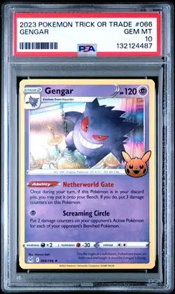 2023 POKEMON TRICK OR TRADE #066 GENGAR PSA 10 - Image 1