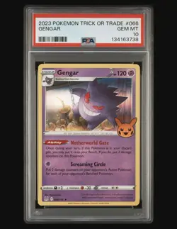2023 POKEMON TRICK OR TRADE #066 GENGAR PSA 10 - Image 1