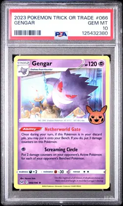 2023 POKEMON TRICK OR TRADE #066 GENGAR PSA 10 - Image 1