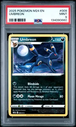 2025 POKEMON M24 EN-MCDONALD'S COLLECTION #009 UMBREON PSA 9 - Image 1