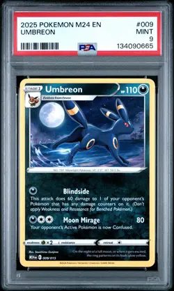 2025 POKEMON M24 EN-MCDONALD'S COLLECTION #009 UMBREON PSA 9 - Image 1
