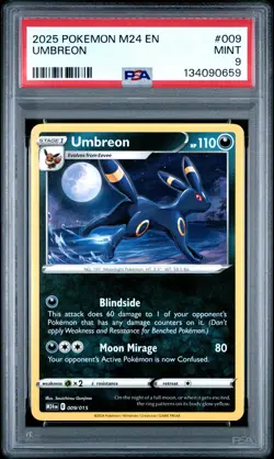 2025 POKEMON M24 EN-MCDONALD'S COLLECTION #009 UMBREON PSA 9 - Image 1