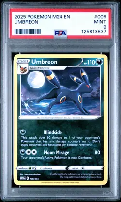 2025 POKEMON M24 EN-MCDONALD'S COLLECTION #009 UMBREON PSA 9 - Image 1