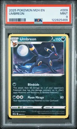 2025 POKEMON M24 EN-MCDONALD'S COLLECTION #009 UMBREON PSA 9 - Image 1