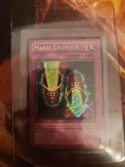 Yu-Gi-Oh! TCG Magic Cylinder 1st Edition Card LON-104 NM With HOLO-BLEED! - Image 1