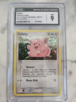 CGC 9 MINT Clefairy EX Fire Red & Leaf Green 59/112 Reverse Holo Pokemon Card - Image 1