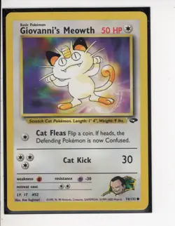 GIOVANNI'S MEOWTH GYM CHALLENGE SET POKEMON CARD 74/132 NM/M - Image 1