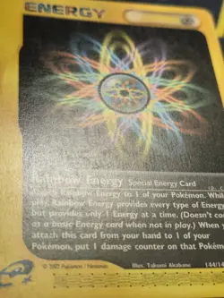 Rainbow Energy Rare Special Energy Card Aquapolis 144/147 MP - Image 4
