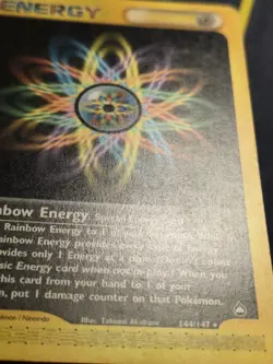Rainbow Energy Rare Special Energy Card Aquapolis 144/147 MP - Image 5