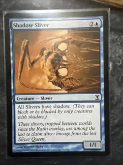 MTG Magic the Gathering Shadow Sliver (76/301) Time Spiral LP - Image 1