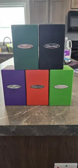 Lot of 5 Ultra Pro Satin Tower Deck Boxes - Image 1