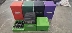 Lot of 5 Ultra Pro Satin Tower Deck Boxes - Image 2