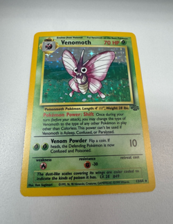 Venomoth Holo Rare 13/64 - Jungle Set (1999) - Pokemon Card LP - Image 1