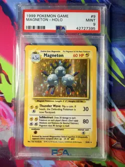 1999 POKEMON GAME #9 MAGNETON HOLO PSA 9 MINT - Image 1