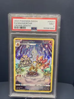 2023 Pokemon SWSH Crown Zenith Magmortar Galarian Gallery #GG03/GG70 PSA 9 - Image 1