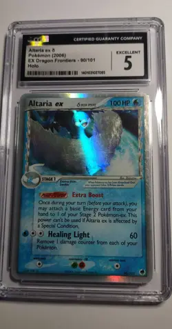 CGC 5 Altaria ex 6 Pokemon (2006) EX Dragon Frontiers - 90/101 Holo - Image 1