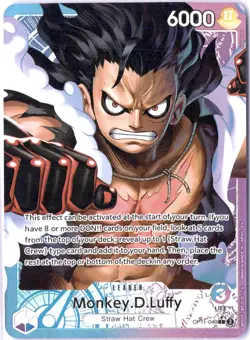 ULTRA RARE ALT ART LOW POP CUSTOM ONE PIECE!!! Monkey D. Luffy HOLOFOIL - Image 1