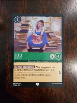 Disney Lorcana Rise of the Floodborn Belle Bookworm Foil 71/204 - Image 1