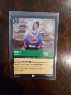 Disney Lorcana Rise of the Floodborn Belle Bookworm Foil 71/204 - Image 3
