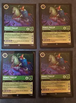4x Disney Lorcana - Fabled - Prince Phillip - Vanquisher of Foes - 73/204 x4 - Image 1