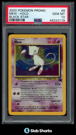 2000 POKEMON PROMO MEW HOLO BLACK STAR #9 PSA 10 - Image 1