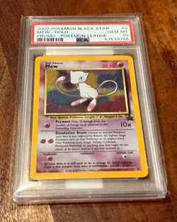 2000 Pokemon Black Star Promo Mew #9 PSA 10 HOLO - Image 1