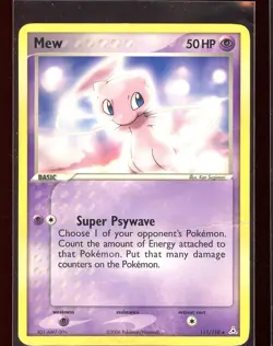Mew EX Holon Phantoms 111/110 DMG Non-Holo DVD Promo Pokemon - Image 1