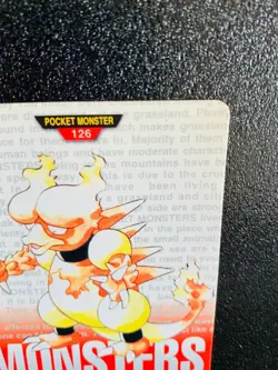 Magmar 126 Pokemon Card Carddass Japanese Red Bandai 1996 Rare Japan F/S - Image 3