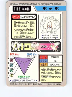 NM Vintage 1997 Japanese Pokemon Pocket Monsters Bandai Carddass Pick your Card - Image 5