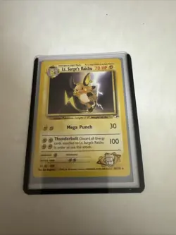 Lt. Surge’s Raichu 28/132 Gym Heroes Pokemon Card | Vintage WOTC Rare - Image 1