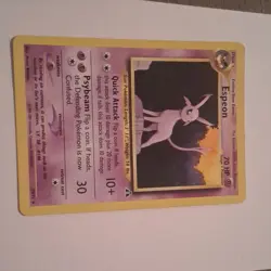 Pokemon TCG Espeon 20/75 Neo Discovery Rare 70HP Unlimited English Card - Image 2