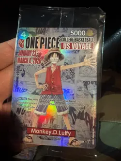 One Piece Monkey D. Luffy US Voyage College Basketball Card Rutgers IN HAND - Image 4