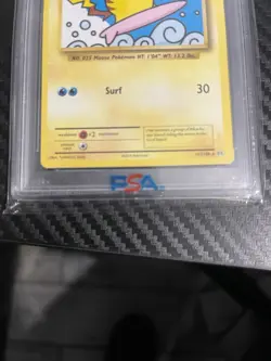 2016 Pokemon XY Evolutions Surfing Pikachu Card #111 PSA 8 NM-MT - Image 5