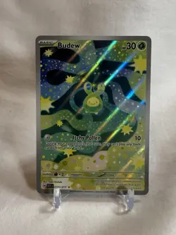 Pokemon Budew 221/217 ASC Holo Basic Grass English TCG Card 2026 - Image 1