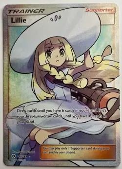 Pokemon TCG Lillie Sun & Moon 147/149 Holo Full Art Ultra Rare Card Near Mint - Image 1