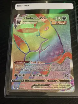 Pokemon TCG Umbreon VMAX Holo Secret Rare Card Evolving Skies 214/203 - Image 1