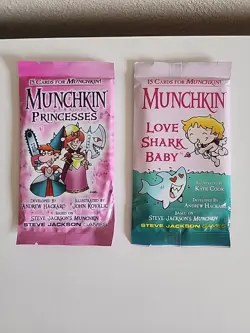 Steve Jackson Games Munchkin Pack Expansion Cards Lot Princesses Love Shark Baby - Image 1