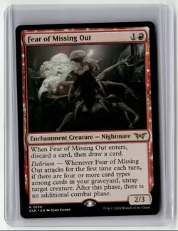 2024 MTG - Duskmourn: House of Horror - Fear of Missing Out Rare Regular - Image 1