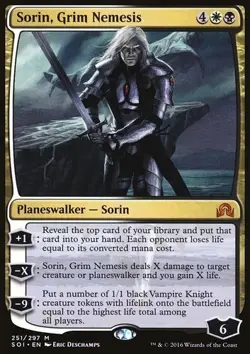 MTG Magic the Gathering Sorin, Grim Nemesis (251/356) Shadows over Innistrad - Image 1