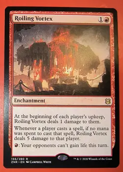 MTG, ZENDIKAR RISING, ROILING VORTEX/ NM, 156/280, REGULAR, RARE - Image 1