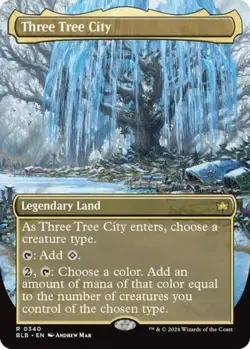 Three Tree City (Borderless) (0340) Bloomburrow Regular - Image 1