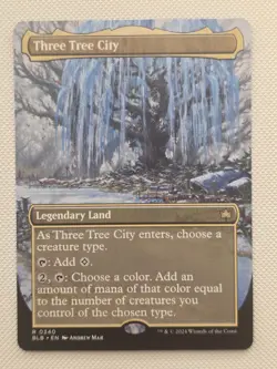 Three Tree City (Borderless) (0340) Bloomburrow Regular - Image 1