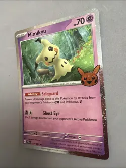 Pokemon TCG * SV Paldean Fates * 37/91 Mimikyu COSMOS STAMP TRICK Holo Rare - Image 2