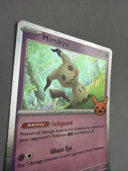 Pokemon TCG * SV Paldean Fates * 37/91 Mimikyu COSMOS STAMP TRICK Holo Rare - Image 3