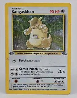 Kangaskhan 1999 Pokemon Jungle 1st Edition #5/64 Rare Holo Vintage Card - Image 1