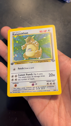 Pokemon 1999 1st Edition Jungle KANGASKHAN Holo Rare #5/64 WoTC Vintage LP+ - Image 2